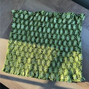 Green Checkered Tube Top